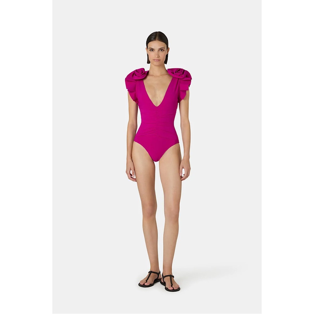 Chiara Boni La Petite Robe Classic Koji One‎ Piece Swimsuit Pink 12 - Picture 2 of 7